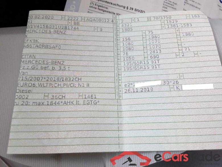 Mercedes-Benz Citan Kasten (BM 415)(09.2012->) DE - Ka4 109 CDI EU6d-T, Lang (A2)(EURO 6d-TEMP), 2019 - 2021 #5