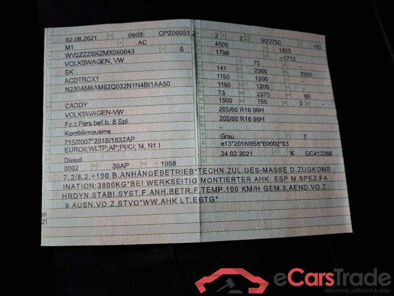 Volkswagen Caddy (SBB/SBJ)(09.2020->) DE - Van5 2.0 TDI EU6d, Life 4Motion, 2021 - 2023 #5