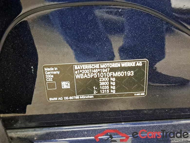 BMW - BMW 3 BERLINE 330e 292PK M Sport With Comfort Pack With Cognac Vernasca Heated Fr & Re Seats & Laser Lights & M Brakes & M Suspension & Driving Assistant Pack & Towing Hook   * HYBRID * #6