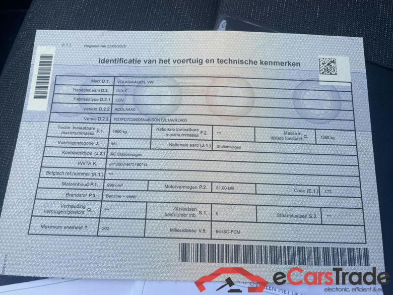 VOLKSWAGEN Golf VIII SW Golf SW 1.0 eTSI Life Business OPF DSG #5